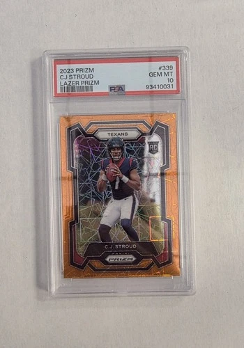 2023 Panini Prizm C.J. Stroud Lazer Prizm Rookie #339 PSA 10 Texans RC