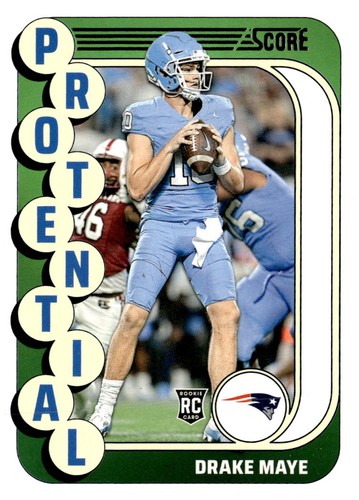 Drake Maye [Red] #2 2024 Panini Score Protential card