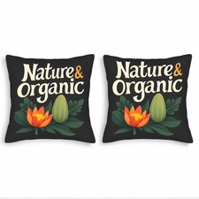 Set of 2 Decorative Throw Pillow Covers 18x18in - Nature Design
