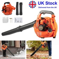 Powerful 26cc Handheld Petrol Leaf Blower Garden Yard 2 Stroke Air Cooled Engine