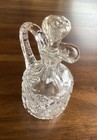 EAPG U.S. Glass Company Cruet & Stopper Hobstar Pattern — photo 2