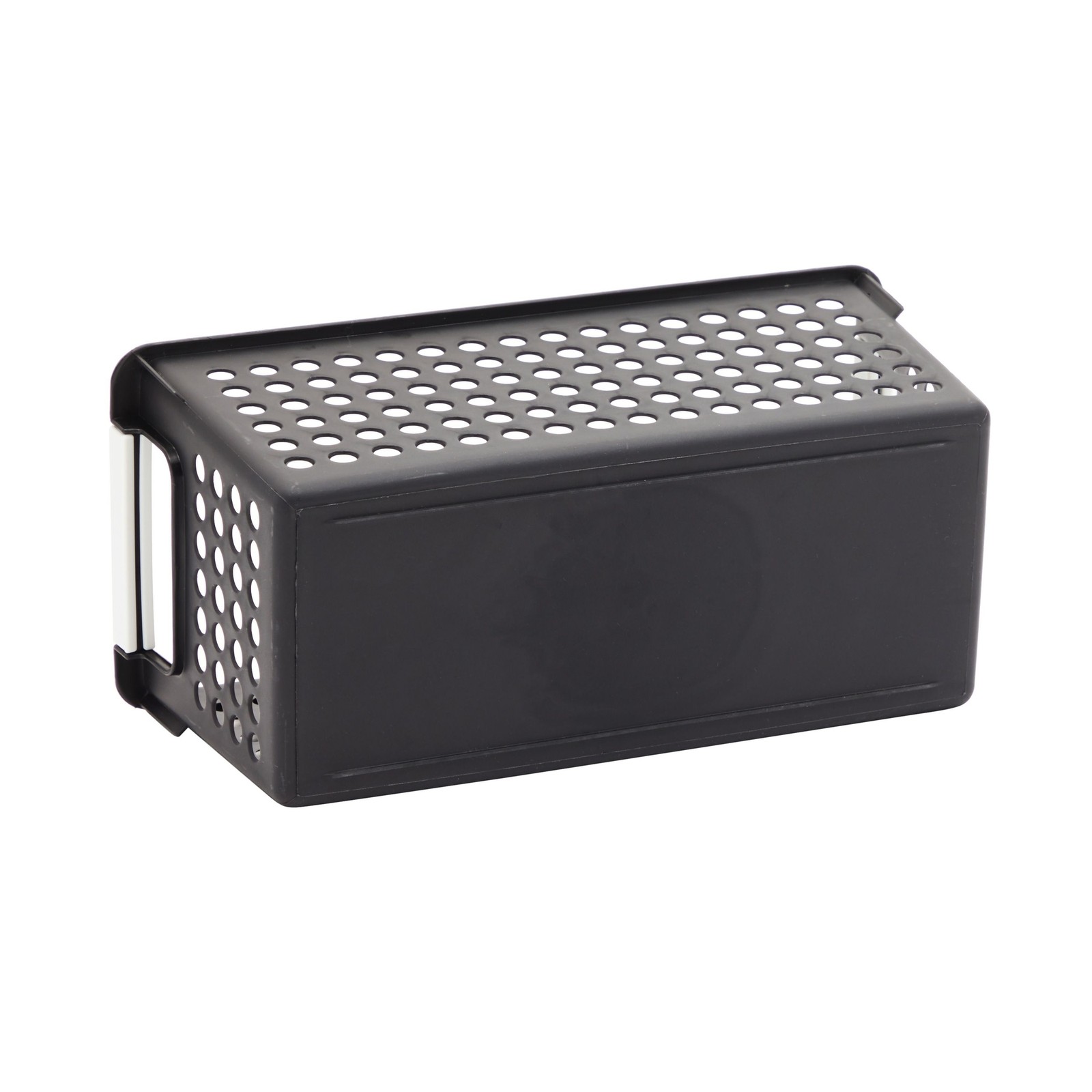 4-Pack Black Plastic Baskets for Organizing Bathroom, Laundry Room, Washroom