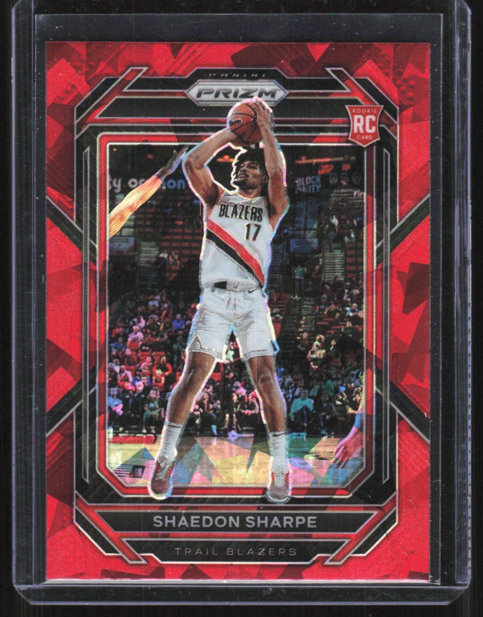 2022-23 Panini Prizm Red Ice Shaedon Sharpe Rookie Portland Trail Blazers #250