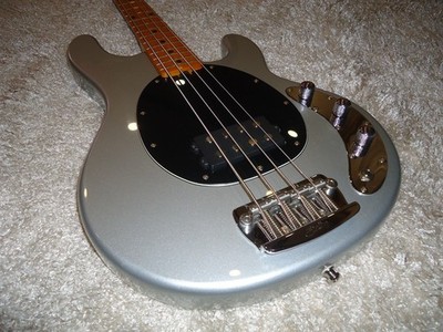 Sterling by Music Man Stingray Classic Ray34CA Silver Metallic Bass Guitar.