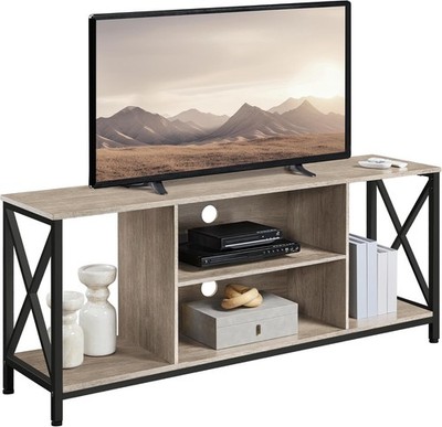 Yaheetech TV Stand for TVs up to 65 Inch, 55 Inch Entertainment Center with Stor
