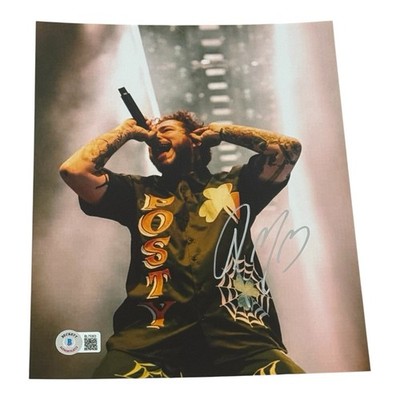 Post Malone Music Signed Auto 8x10 PHOTO Beckett BAS COA