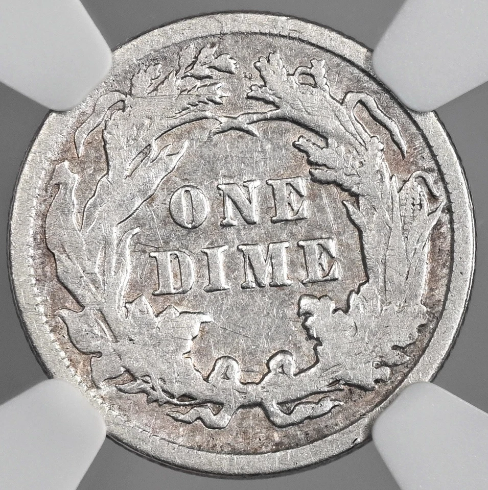 1887  10C SEATED LIBERTY SILVER DIME NGC  XF DETAILS "CLEANED"  #8404751-011 - Image 3 of 4