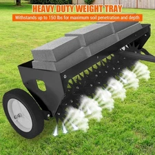 40" Tractors Tow Behind Lawn Spike Aerator w/Universal Hitch for Soil Penetrator