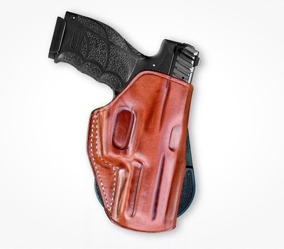 Fits H&K P30L .9/40S&W 4.45 BBL Leather Paddle Holster With Open Top #11166# RH
