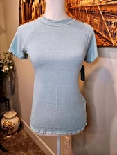 Nwt Melrose and Market Shimmering Light Blue Top - Size S