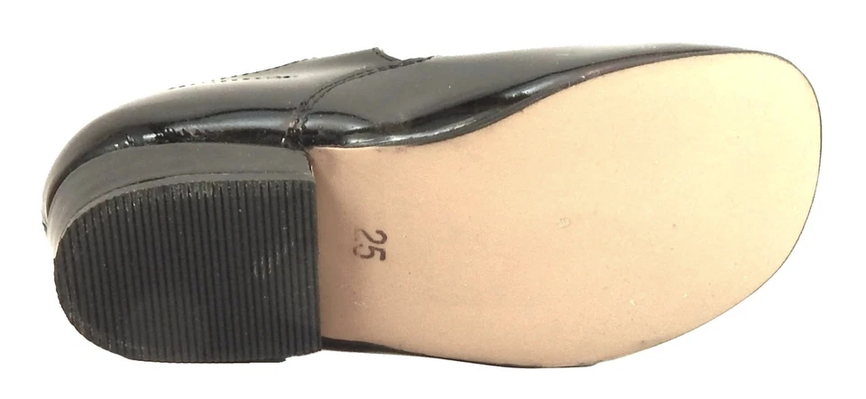 Vestido DE OSU -Espanha -Meninas Preto Couro Patente Sapatos Tira T -Europeu -Tamanho 7 - Imagem 4 de 4