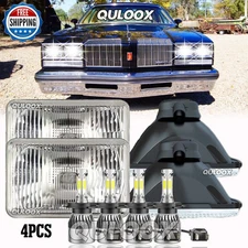 4pc 4x6" Led Headlights Hi/Lo Beam For 1980 - 1988 Oldsmobile Cutlass Supreme US