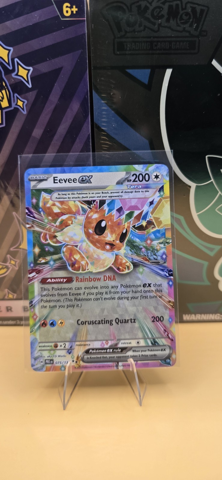 2025 Scarlet & Violet Series - Prismatic Evolutions Eevee ex Double Rare #75