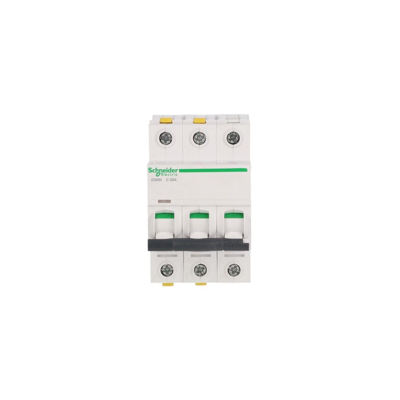 3P C 20A 10kA AC Overcurrent Switch iC60H-C20-3 Acti9 A9F07320