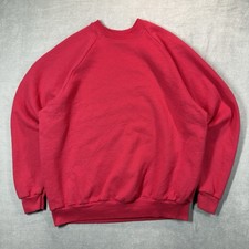 Vintage Made In USA Fruit of the Loom Crewneck Sweatshirt Adult XL Pink Blank