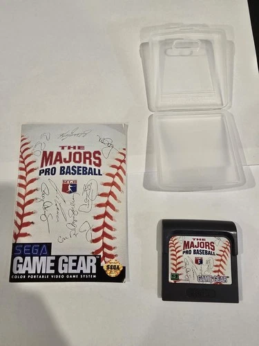 Sega Game Gear - The Majors Pro Baseball w/ Case & Manual -TESTED WORKS!