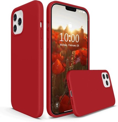 SURPHY Liquid Silicone Case für iPhone 12 Pro Max Hülle, Gel Gummi Ganzkörper