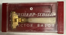 Vintage Schick Eversharp Injector Razor with Bakelite Handle - Gold And White