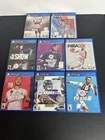 PS4 Sports Game Lot- FIFA 19, Nba 2k 22, NHL 19, MLB The Show 20, Madden 21, Etc