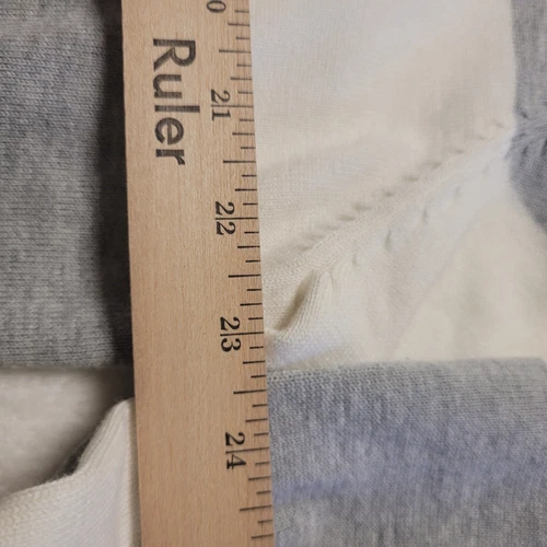 Old Navy Mens Striped Sweater XXL 100% Cotton Light Gray Cream Knit Long Sleeve - Picture 10 of 18