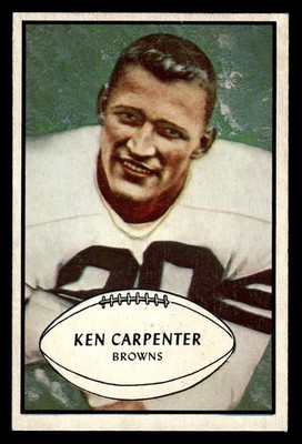 1953 Bowman Football #92 Ken Carpenter NM/MT *e1