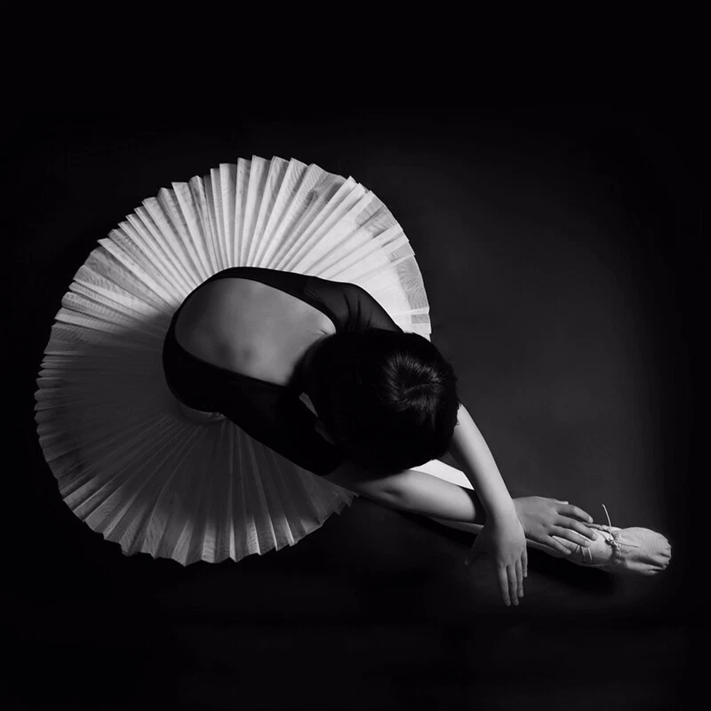 Lady Girl Black White Dance Ballet Practise Pancake Plateau Tutu Skirt Dancewear - Image 4 of 4