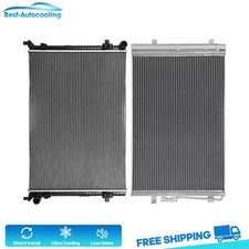 Aluminum Radiator And A/C Condenser For 2018 2019 20-2021 Volkswagen Atlas 3.6L