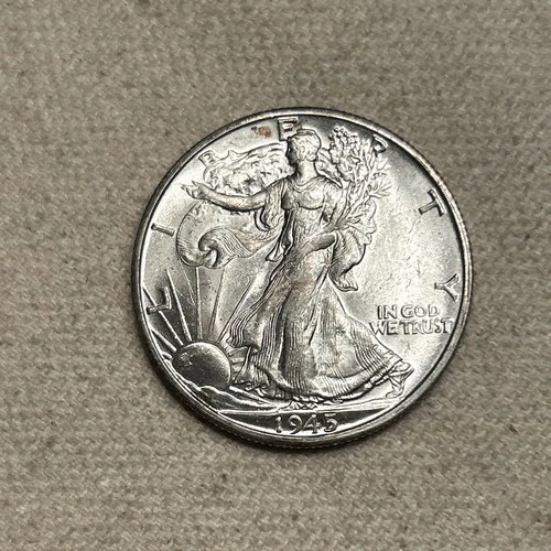 * 1945-D * SOLID+ GEM BU MS WALKING LIBERTY HALF-DOLLAR * ORIGINAL COLLECTION