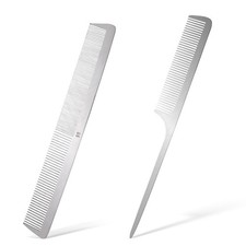 2 Pcs Metal Rat Tail Comb Stainless Steel Hair Combs Fine Cutting Teasing...