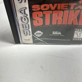 Sega Saturn SOVIET STRIKE Game w/ Game Manual *Tested-Works*