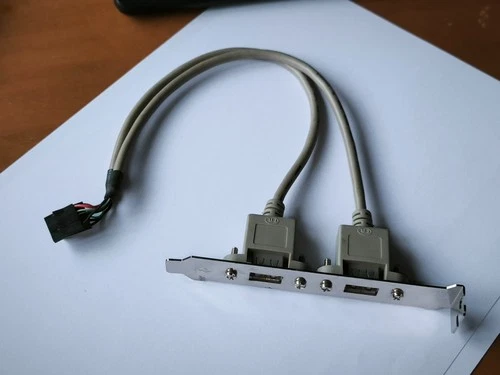 2 ports USB rear expansion staffa bracket with 5-pin connectors