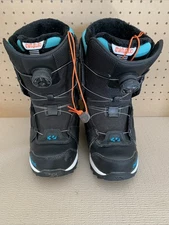 Thirty Two Womens Binary Boa Snowboard Boots Size 6 R Black Teal Trim Preowned
