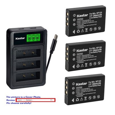Kastar Battery Triple Charger for Pentax Optio 750Z MX4 Camera