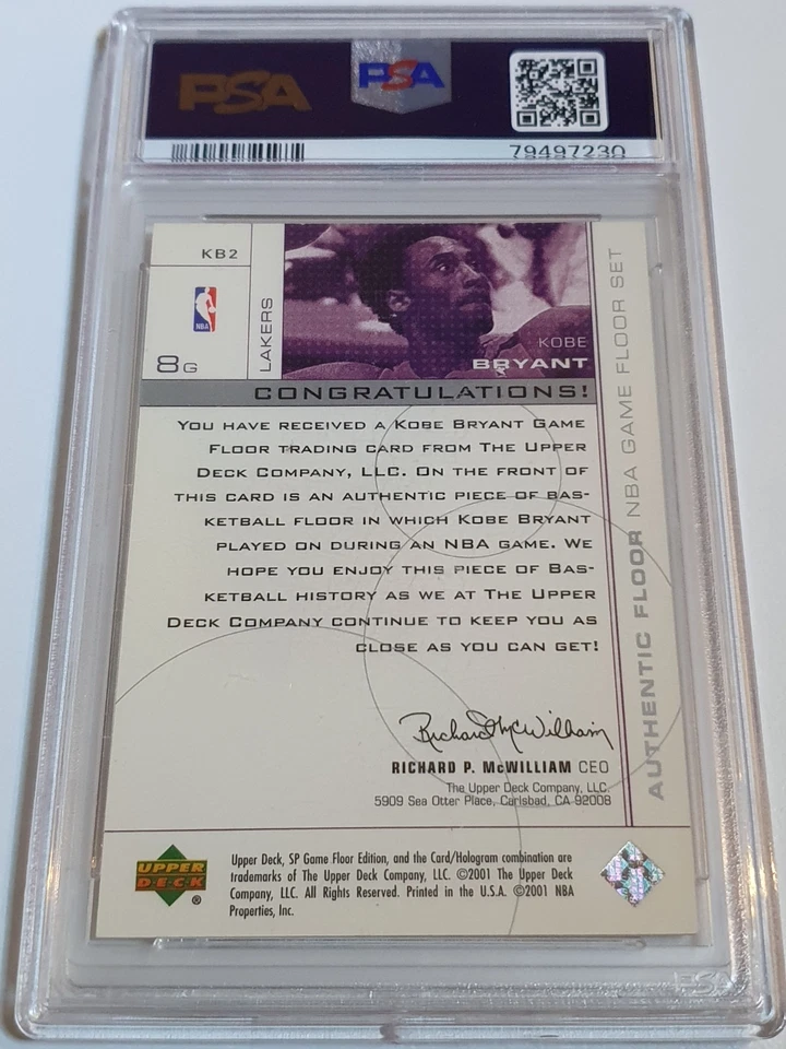 2000 SP Game Floor Kobe Bryant #GAMEFLOOR Authentic Floor- PSA 9 (POP 50) - Image 3 of 3