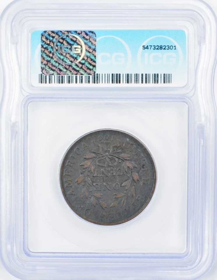 1805 Draped Bust Large Cent 1c - ICG VF-20 Details - Free Shipping!! - Image 2 of 4