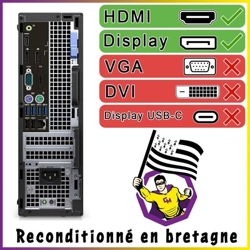 PC Dell Optiplex 5050 SFF Bildschirm 27 " Intel I3-6100 RAM 8Go SSD 480Go W11 - Bild 7 von 7