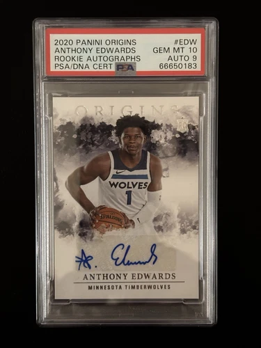 2020-21 Panini Origins Anthony Edwards Rookie Autograph RC! PSA 10 GEM MINT 🔥