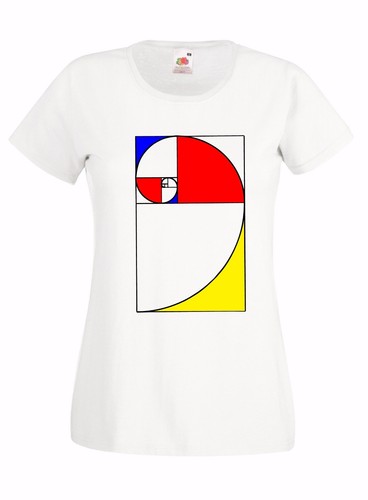 T-shirt Maglietta donna J2081 Sezione Aurea Design Mondrian Social Supreme  | eBay