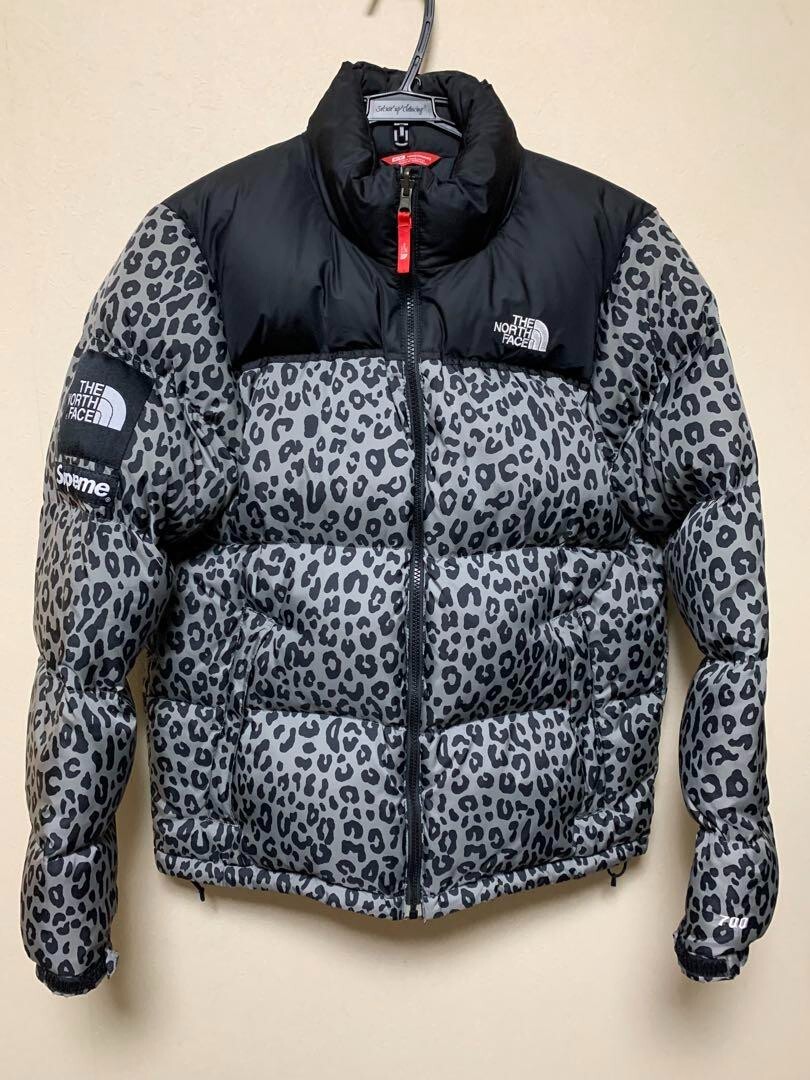 Supreme x North Face Nuptse Leopard 11AW Down Jacket Grey Men