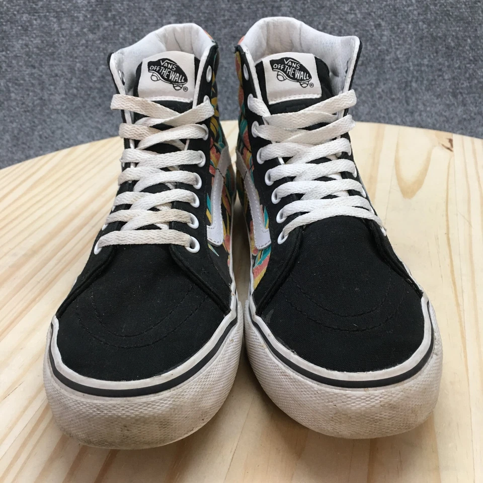 Zapatos Vana para mujer 8 Old Skool Skate Zapatillas altas negras delgadas hojas tropicales 721454 Foto 4 de 4