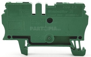 Weidmuller, ZDU2.5-GN, Feed-Through Terminal, 2.5mm