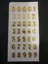 Zahlen aus Wachs, Wachszahlen, 8 mm, gold