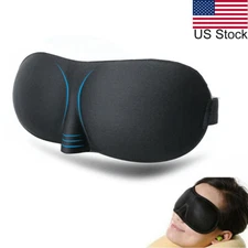 1pc 3D Travel Sleep Eye Mask Soft Padded Shade Cover Rest Relax Blindfold Shield