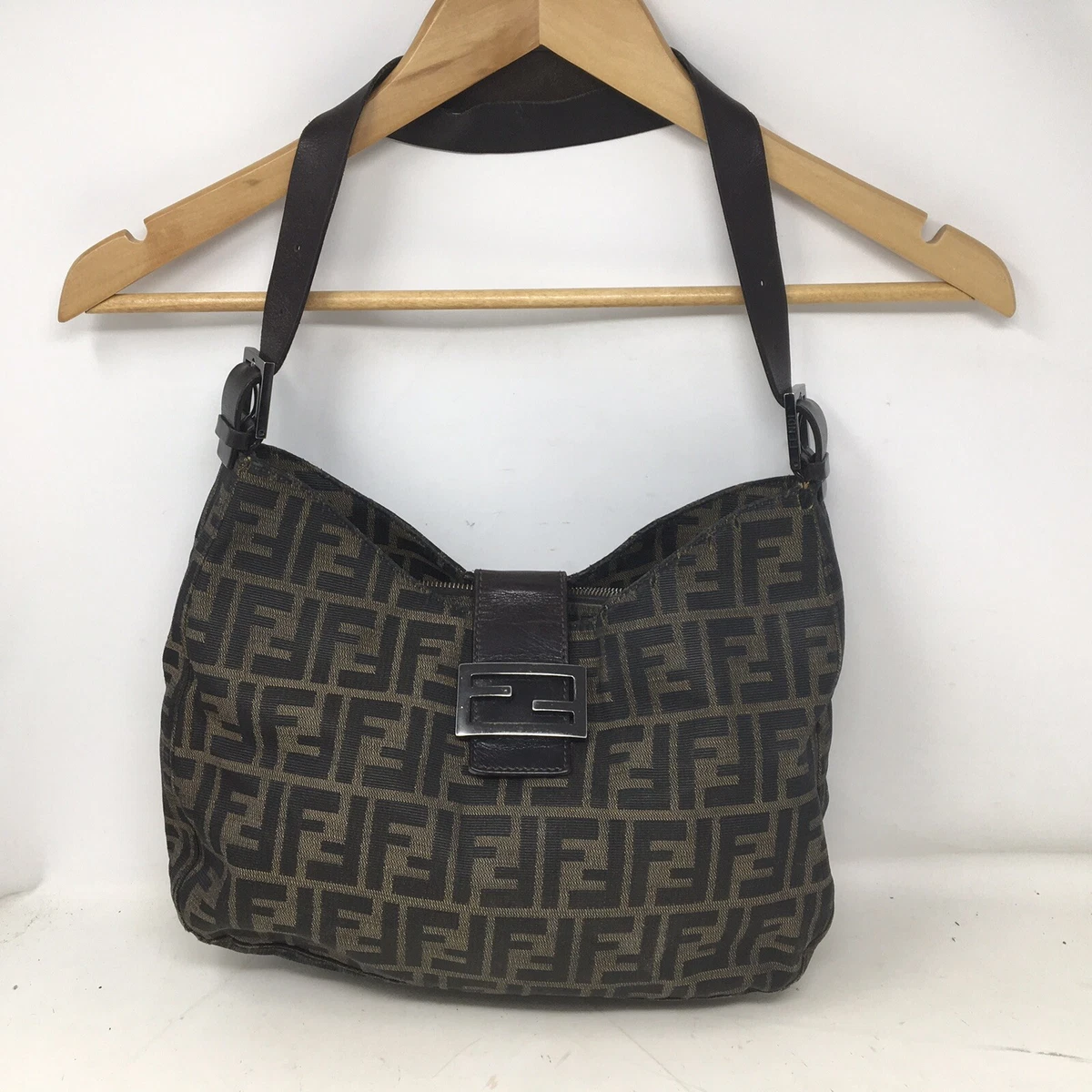 Fendi Zucca Shoulder Bag Purse Vintage READ Description