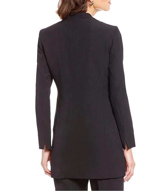 KASPER Stretch Crepe Classic Black Topper Jacket UK12 US8 RRP$119 - Image 3 of 4