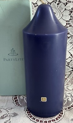 PartyLite WILD BLUEBERRY 3 x 7 Bell Top Pillar Candle S37622 HTF Blue Fruit HTF