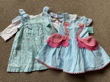 💖BABY GIRLS DRESSES MAYORAL & NEW MONSOON 0-3 VEST 3-6 MONTHS FLAMINGO 💖
