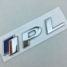 1x IPL Car Side Fender Rear Trunk Emblem Badge Decals (Chrome )