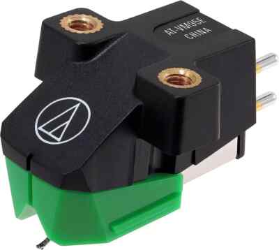Audio Technica AT-VM95E MM-Kassette mit original AT-VNM grün elliptischem Stylus