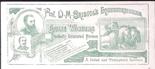 c1890s Prof D.M. Bristol's Equescurriculum Perfectly Educated Horses Letterhead